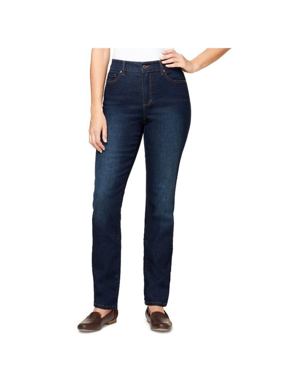 Gloria Vanderbilt Womens Amanda Slim High Rise Jean Whitton Blue Size 10 NWT